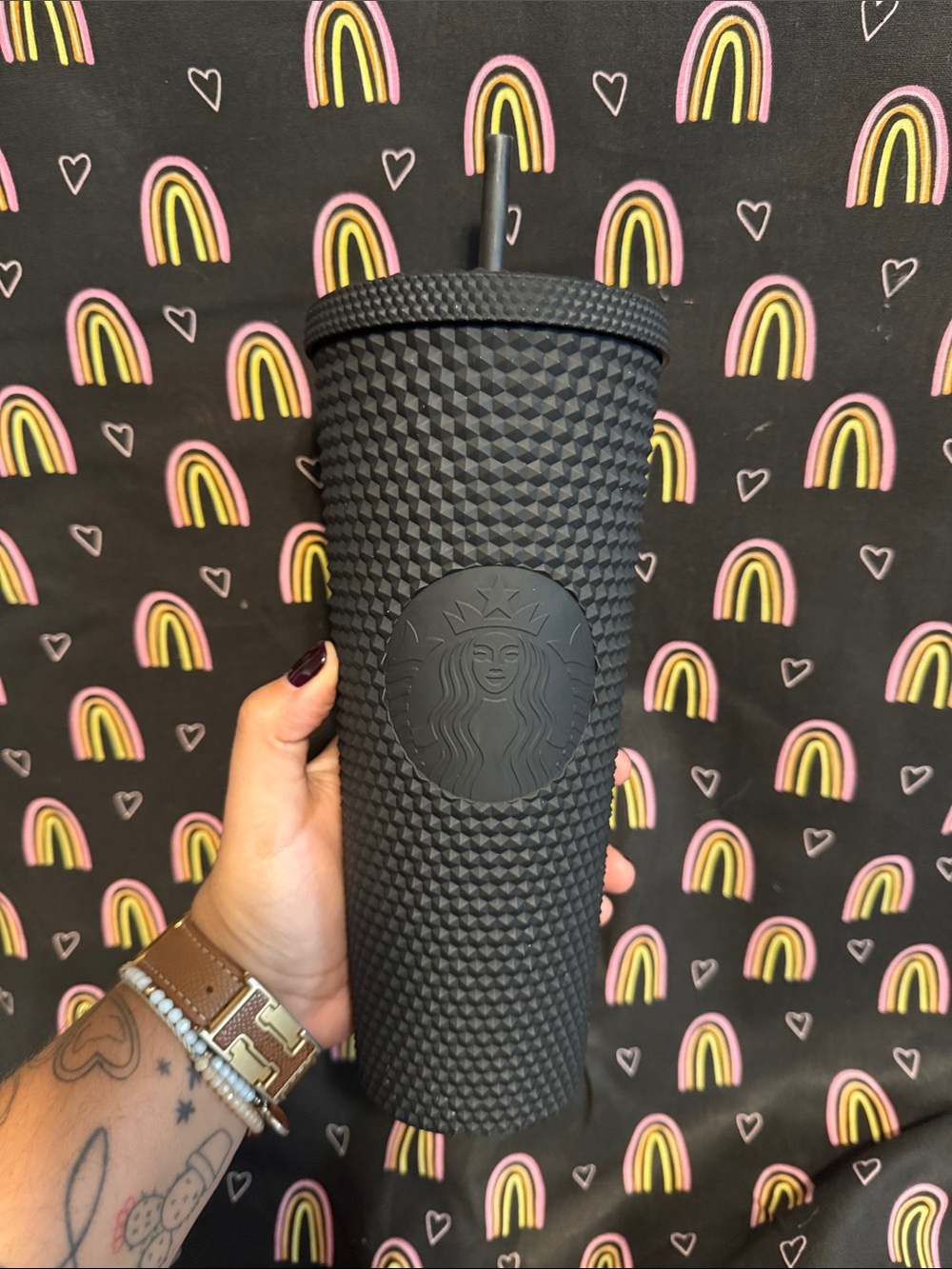 Starbucks Matte Black Studded Tumbler